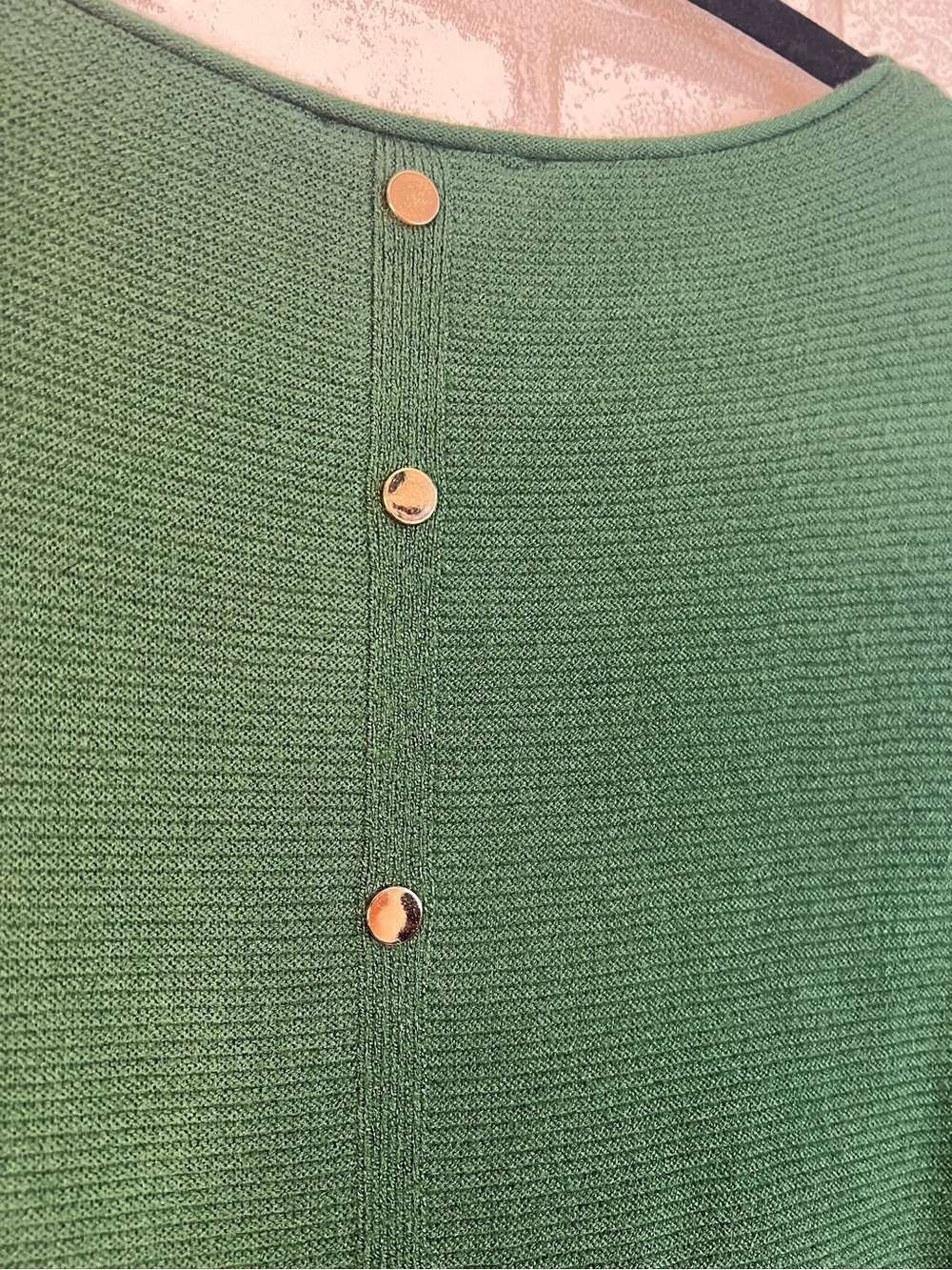 Milano Forest Green Crewneck Textured Knit Sweater - Picture 4 of 7
